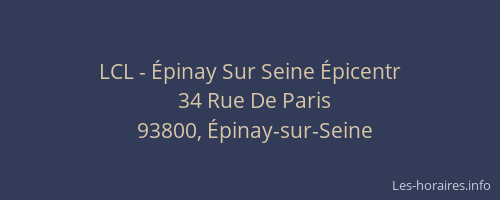 LCL - Épinay Sur Seine Épicentr