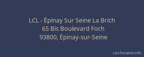 LCL - Épinay Sur Seine La Brich