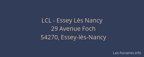 LCL - Essey Lès Nancy