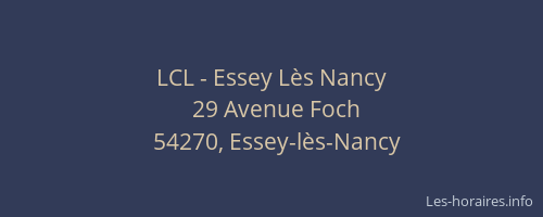 LCL - Essey L&egrave;s Nancy