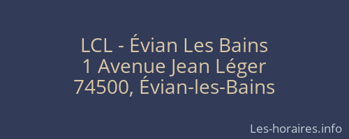 LCL - Évian Les Bains
