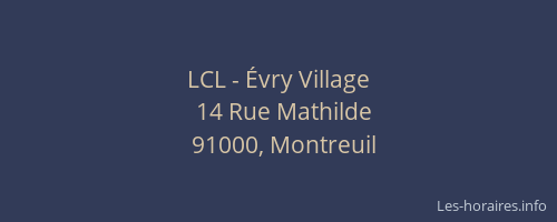 LCL - Évry Village
