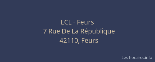 LCL - Feurs
