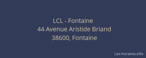 LCL - Fontaine