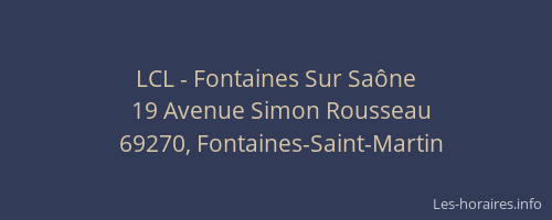 LCL - Fontaines Sur Saône