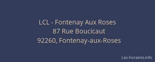 LCL - Fontenay Aux Roses