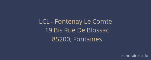 LCL - Fontenay Le Comte