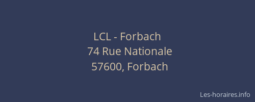 LCL - Forbach