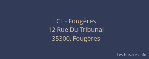 LCL - Fougères