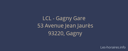 LCL - Gagny Gare