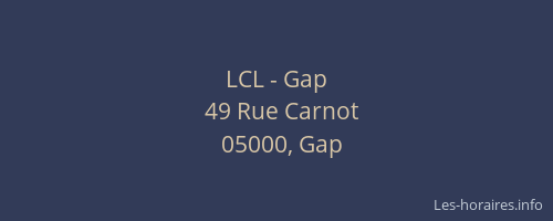 LCL - Gap
