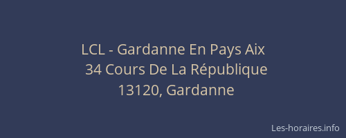 LCL - Gardanne En Pays Aix