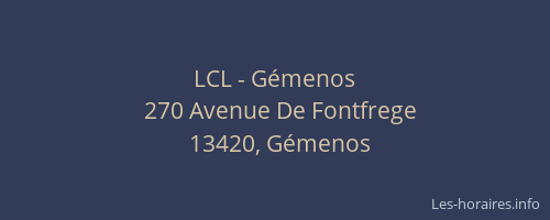 LCL - Gémenos