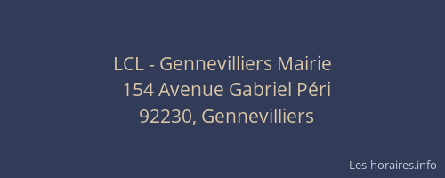 LCL - Gennevilliers Mairie