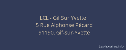 LCL - Gif Sur Yvette