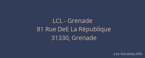 LCL - Grenade