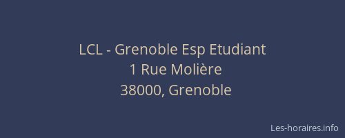 LCL - Grenoble Esp Etudiant