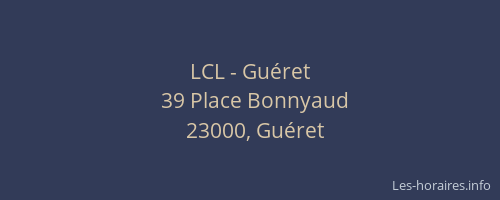 LCL - Guéret