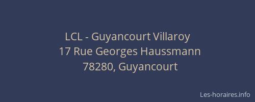 LCL - Guyancourt Villaroy