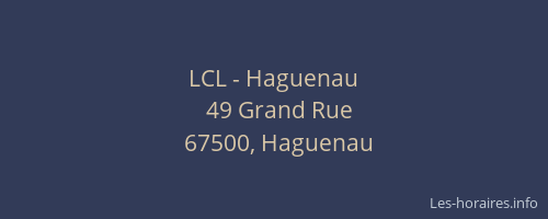 LCL - Haguenau