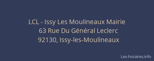 LCL - Issy Les Moulineaux Mairie