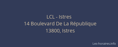 LCL - Istres