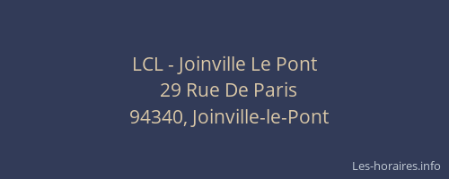 LCL - Joinville Le Pont