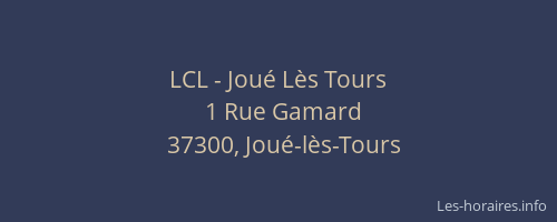 LCL - Jou&eacute; L&egrave;s Tours