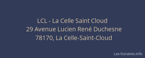 LCL - La Celle Saint Cloud