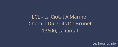 LCL - La Ciotat A Marine