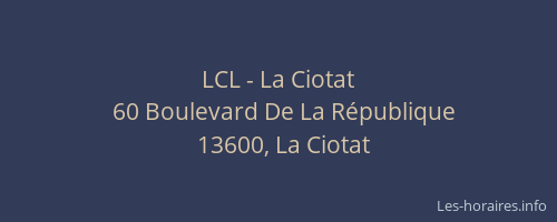 LCL - La Ciotat