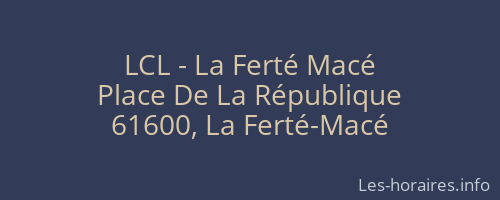 LCL - La Ferté Macé