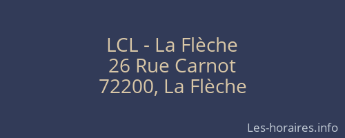 LCL - La Flèche