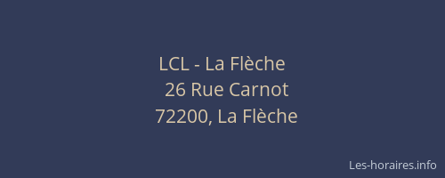 LCL - La Flèche