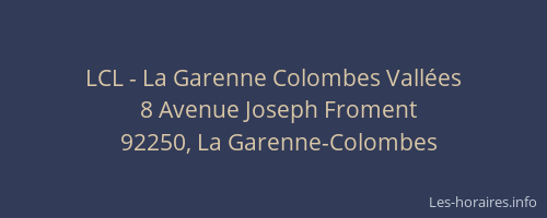 LCL - La Garenne Colombes Vallées