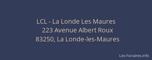 LCL - La Londe Les Maures