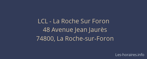 LCL - La Roche Sur Foron