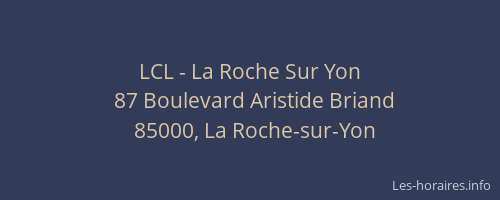LCL - La Roche Sur Yon