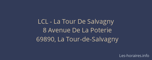 LCL - La Tour De Salvagny
