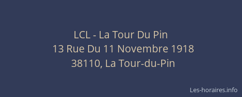LCL - La Tour Du Pin