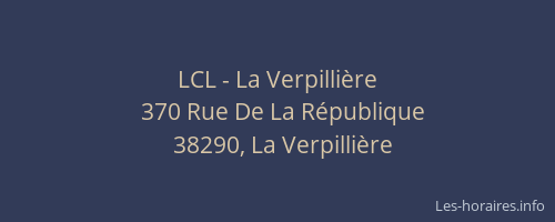 LCL - La Verpillière