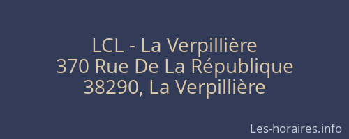 LCL - La Verpillière