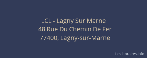 LCL - Lagny Sur Marne