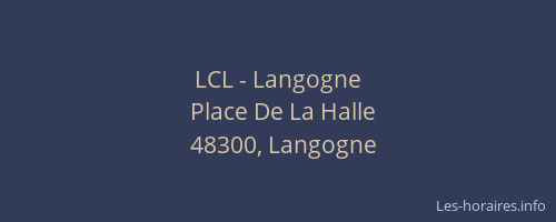 LCL - Langogne