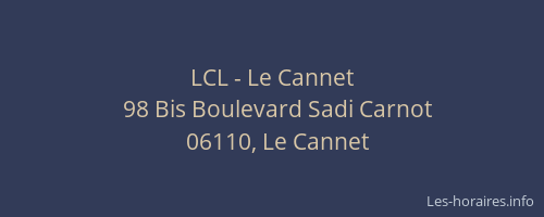 LCL - Le Cannet