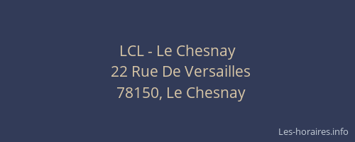 LCL - Le Chesnay