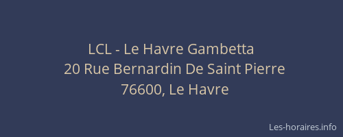 LCL - Le Havre Gambetta