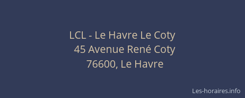 LCL - Le Havre Le Coty
