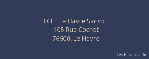 LCL - Le Havre Sanvic