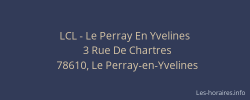LCL - Le Perray En Yvelines